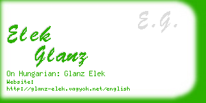 elek glanz business card